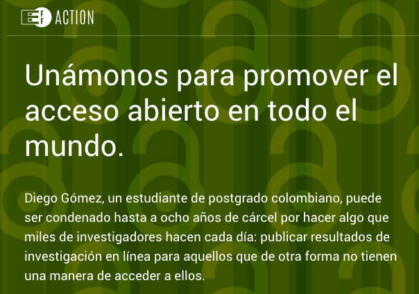 Protege el Acceso Abierto | Apoya a Diego Gómez